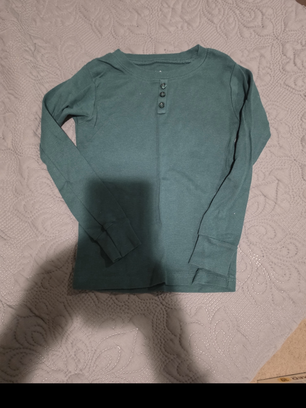 Carter's Boys' Long-Sleeve Henley Top - Teal